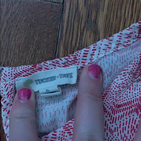 Tucker and Tate Loose lace and patterned tank top - Picture 2 of 4